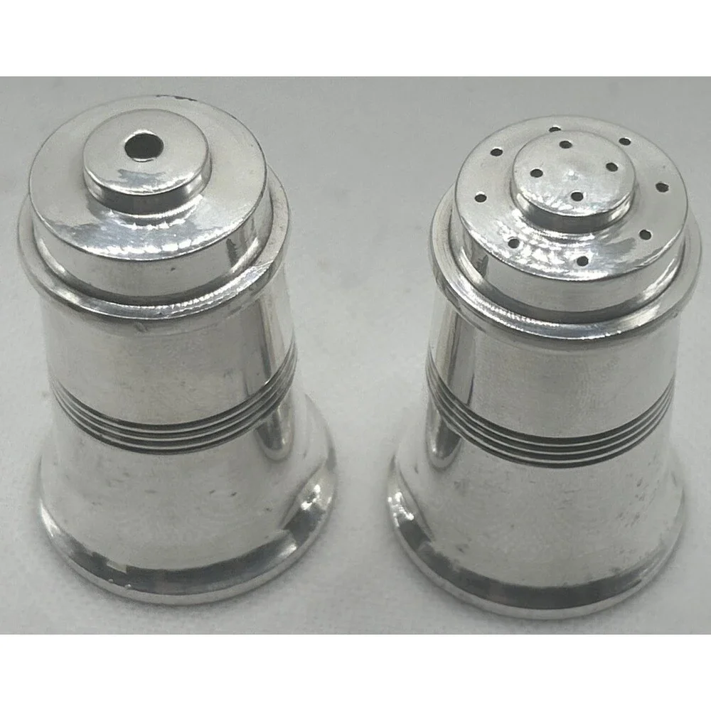 Vintage W&H 1914 Silver Plate Salt & Pepper Cruet Set Luxury Catering England